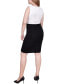 ფოტო #7 პროდუქტის Petite 3/4 Sleeve Textured Knit 2 Piece Dress Set