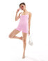 Фото #2 товара Missyempire knitted cami unitard playsuit in pink