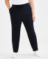 Plus Size Knit Pull-On Pants, Created for Macy's Черный, 0X - фото #1