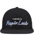 Фото #4 товара Mitchell Ness Men's Black Toronto Maple Leafs Core Team Script 2.0 Snapback Hat