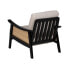 Armchair Black Beige Polyethylene Rubber wood MDF Wood Foam 100 % polyester 69,5 x 83 x 80 cm