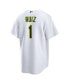 Фото #2 товара Men's Esteury Ruiz White Oakland Athletics Home Replica Jersey