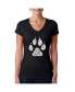 Фото #1 товара Women's Word Art V-Neck Dog Mom T-Shirt