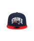 Фото #3 товара Men's X Staple Navy, Red New England Patriots Pigeon 59Fifty Fitted Hat