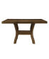 Фото #3 товара Transitional Brown Finish Dining Table With Lower Display Shelf And Extension Leaf Mindy
