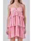 Фото #1 товара Платье мини с утонченным шифоном и оборками endless rose