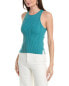 Фото #1 товара Ganni Melange Sleeveless Sweater Women's Green Xxs