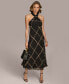 ფოტო #3 პროდუქტის Women's Printed Chiffon Halter-Neck Dress