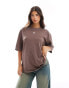 Фото #1 товара adidas Originals essentials oversized t-shirt in shadow brown