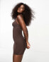 Фото #4 товара ASOS DESIGN Contouring medium control low back dress in brown