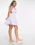 Фото #4 товара Vila frill detail tie back mini dress in lilac