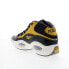 Фото #6 товара Reebok Question Mid Mens Black Leather Lace Up Athletic Basketball Shoes