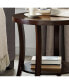 Perth Contemporary Oval Shelf End Table, Espresso