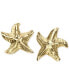 ფოტო #1 პროდუქტის Patterned Starfish Stud Earrings in 10k Gold
