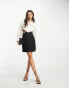 Фото #6 товара & Other Stories cut-out mini shirt dress in black and white