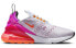 Nike Air Max 270 "Fuchsia Dream Crimson" 减震防滑耐磨 低帮 运动休闲鞋 女款 白红粉 / Кроссовки Nike Air Max FD0824-100