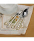 Фото #2 товара Wallace Napoleon Bee Gold Accent 45 Piece Flatware Set, Service for 8