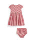 ფოტო #2 პროდუქტის Baby Girls Gingham Cotton Madras Dress