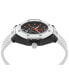 Men's Automatic Skeleton Royal White Silicone Strap Watch 46mm