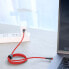Wytrzymały elastyczny kabel przewód USB-C PD PD 2.0 60W 20V 3A QC3.0 1M czarny-czerwony