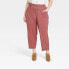Фото #1 товара Women's Mid-Rise Tapered Fit Pants - Knox Rose Rose Red 3X