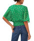 ფოტო #2 პროდუქტის Petite Printed Smocked-Waist Dolman-Sleeve Top