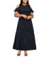 ფოტო #1 პროდუქტის Plus Size Ruffle Cold Shoulder A Line Maxi Dress