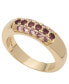 Addison Pink Red Crystal Band Ring