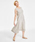 Фото #1 товара Women's 100% Linen Ladder-Stitch Midi Dress, Created for Macy's