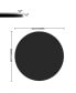 36" Inch Round Tempered Glass Table Top Black Glass 2/5" Inch Thick Beveled Polished Edge