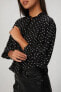 Фото #3 товара Топ черный The Kooples с белыми полосками, из шелково-вискозного ткани