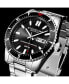 Men's Aquadiver Silver-tone Stainless Steel , Black Dial , 51mm Round Watch