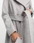 Фото #6 товара Forever New formal wrap short coat in light grey