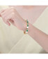 ფოტო #2 პროდუქტის 14K Gold Plated Emerald Cubic Zirconia Bangle Bracelet