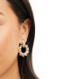 Accessorize crystal door knocker earrings in gold Золотистый - фото #4