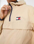 Tommy Jeans Chicago oversized half zip jacket in beige