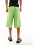 Фото #5 товара ASOS DESIGN smart linen blend longline shorts in bright green