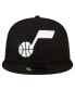Фото #2 товара Men's Black Utah Jazz 59FIFTY Fitted Hat