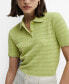 Women's Short Sleeve Polo Neck Jumper