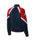 Фото #3 товара Women's Navy Atlanta Braves Touchdown Raglan Full-Zip Track Jacket