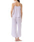 Фото #2 товара Women's 2-Pc. Tie-Strap Cami Pajamas Set