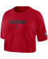 ფოტო #3 პროდუქტის Women's Red Georgia Bulldogs Wordmark Cropped T-shirt