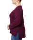 ფოტო #3 პროდუქტის Plus Size Button-Cuff Boat-Beck Sweater