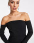 River Island bardot shift mini dress in black