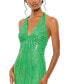 Фото #3 товара Women's Crystal Embellished Cascade Open Back Column Gown