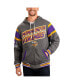 Фото #1 товара Men's Purple, Gray Minnesota Vikings Extreme Full Back Reversible Hoodie Full-Zip Jacket