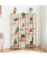 Bamboo 11-Tier Plant Stand Utility Shelf Free Standing Storage Rack Pot Holder