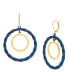 Blue Patina Orbital Earrings