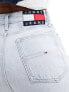 Tommy Jeans mom jean ultra high rise tapered ripped jean in light wash
