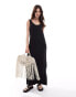 Фото #1 товара Pieces scoop neck maxi dress in black